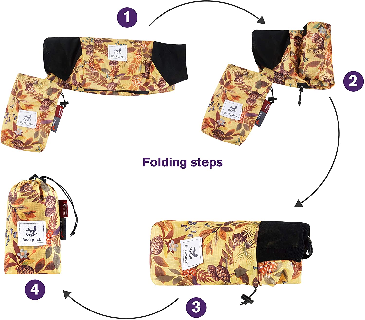 Легкий и складной рюкзак для п – обзор и цена Packable Daypack Foldable