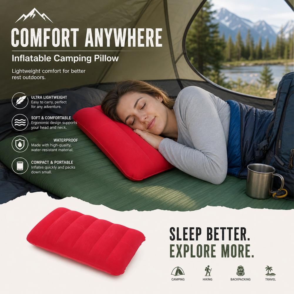 Надувная подушка 47x30 см для  – обзор и цена Travel Accessories Pillow
