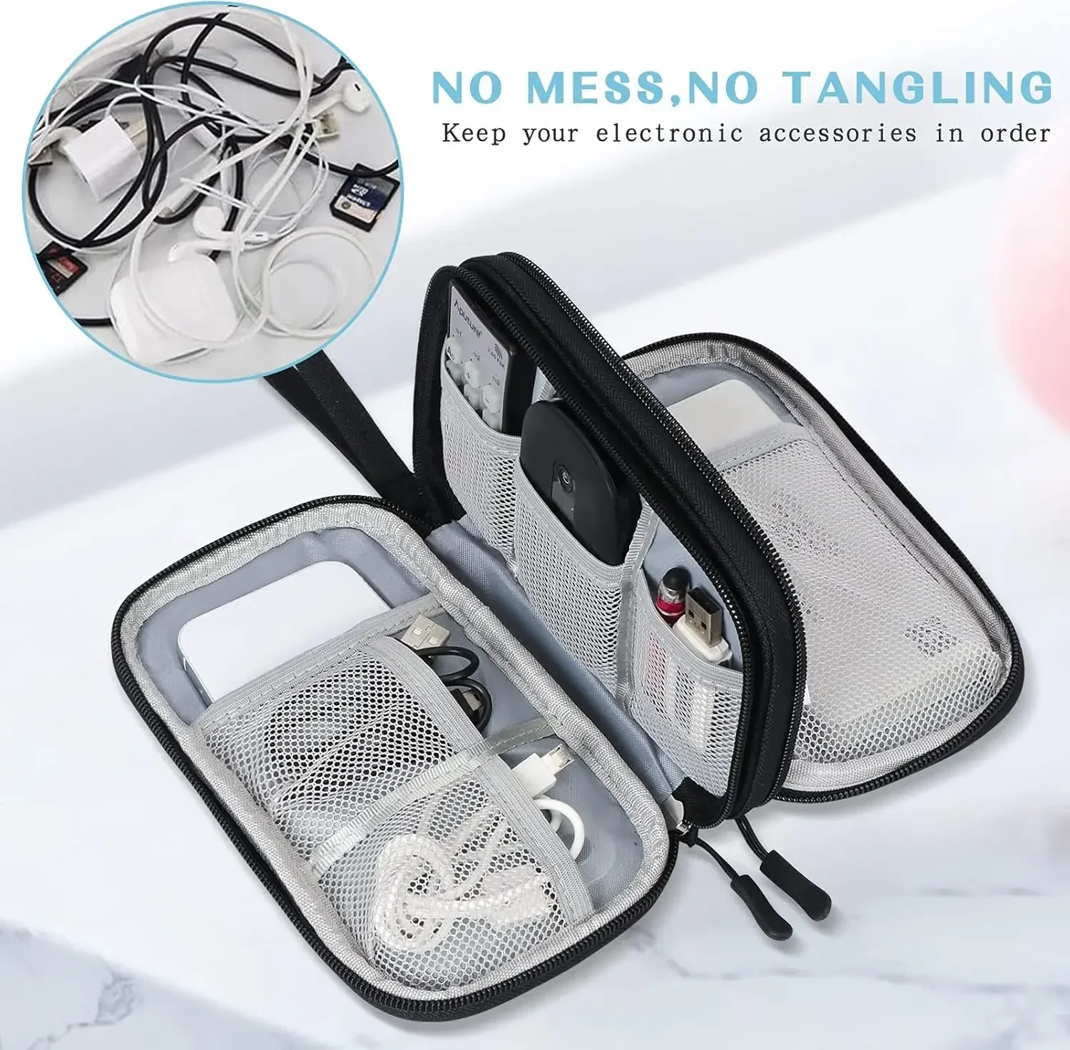 Дорожная сумка для кабелей, по – обзор и цена Travel Accessories Set