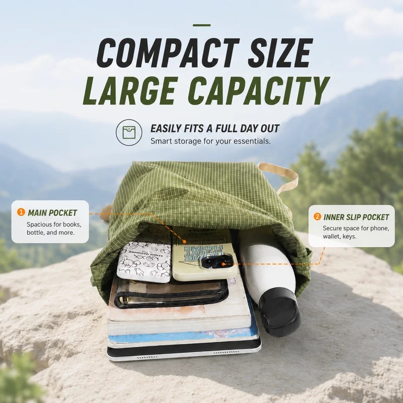 Рюкзак для походов на открытом – обзор и цена Packable Daypack Foldable