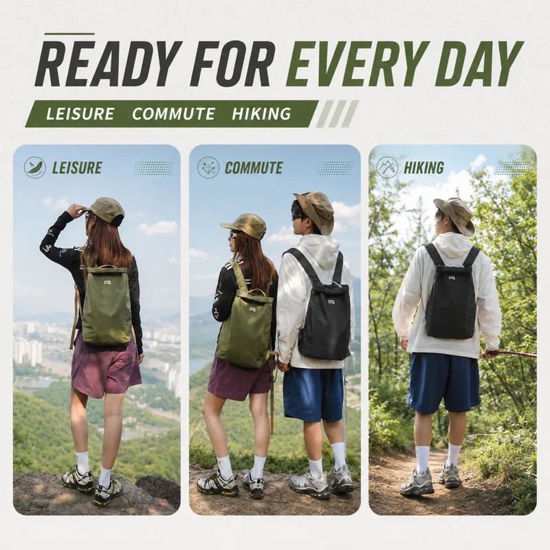 Рюкзак для походов на открытом – обзор и цена Packable Daypack Foldable