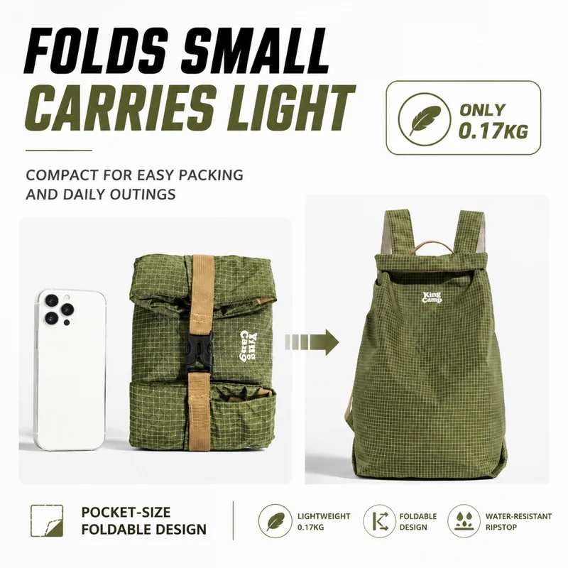 Рюкзак для походов на открытом – обзор и цена Packable Daypack Foldable